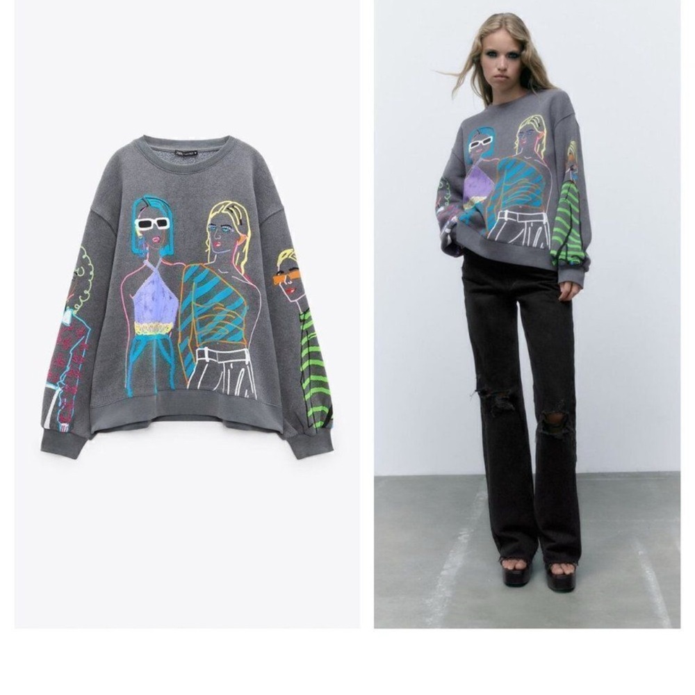Zara printed Sweatshirt